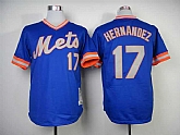 New York Mets #17 Hernandez 1983 Mitchell And Ness Throwback Blue Pullover Stitched MLB Jersey Sanguo,baseball caps,new era cap wholesale,wholesale hats